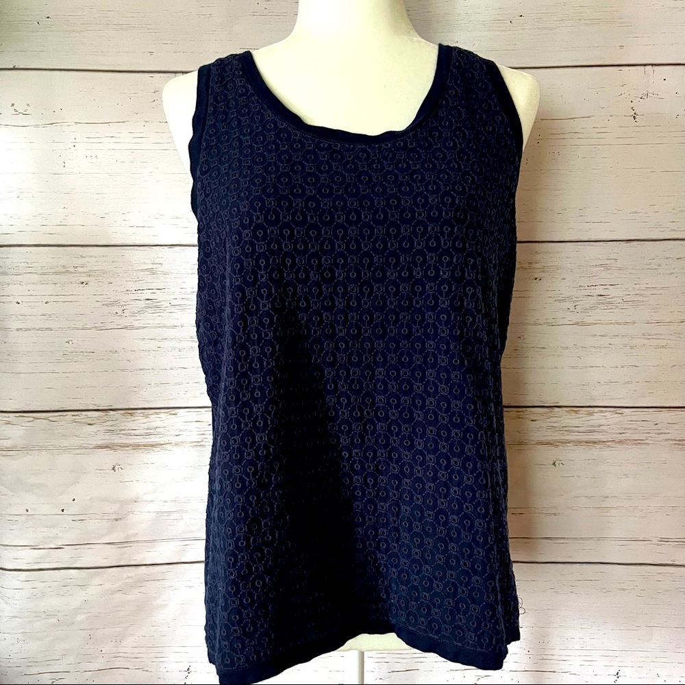 J Crew eyelet tank top